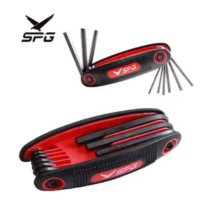 SPG Archery Bow Wrench chiave esagonale archi composti ricurvi e Arrow Rest Sight Set strumento chiave a brugola pieghevole regolabile