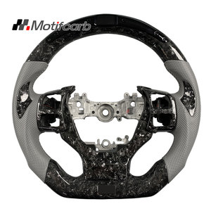 Volante Deportivo Personalizado de Fibra de Carbono Forjado Plateado con LED para Lexus IS RC NX GS 250 300 300h 350DS 500 F Sport 2013-2025 - Product Image 1