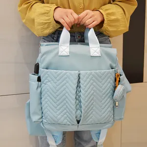 يدوية الصنع متعددة الوظائف على ظهره الطفل حقيبة حفاضات للأمهات المهنية الطفل حقيبة التنفيذي حفاضات حقيبة