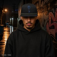 Casquette Trucker 5 Panneaux Vintage Personnalisée avec Broderie, Visière en Mousse et Filet, Style Urbain Chicano Côte Ouest, Vente en Gros