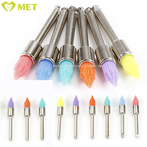 Brosses de polissage en nylon <span class=keywords><strong>pour</strong></span> laboratoire <span class=keywords><strong>dentaire</strong></span>, assortiment de brosses colorées, kit de prothèses dentaires, type à clip, tige métallique RA, nettoyage des dents, CE ISO - Product Image 4