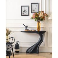 Table minimaliste Mgo Mobilier de salon Décoration intérieure Table console blanche et noire pour le salon
