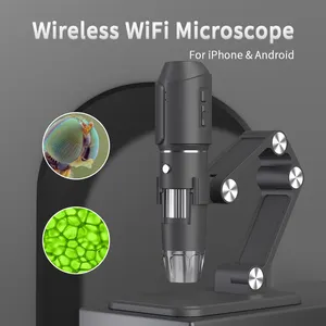 Dearsee mikroskop Wifi ponsel, mikroskop elektronik 1600X untuk ponsel