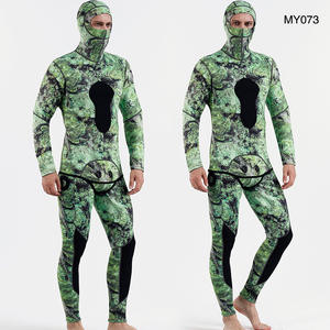 Camouflage Print 1.5mm 3mm 5mm 7mm Neopreen Duikpak Warm Outdoor Tweedelig Gesplitst Vispak-Dropshipping - Product Image 4