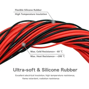 สายไฟฟ้าซิลิโคน0.82mm2 8 18 AWG ชุดอุปกรณ์อิเล็กทรอนิกส์5สีติดอยู่ - Product Image 3