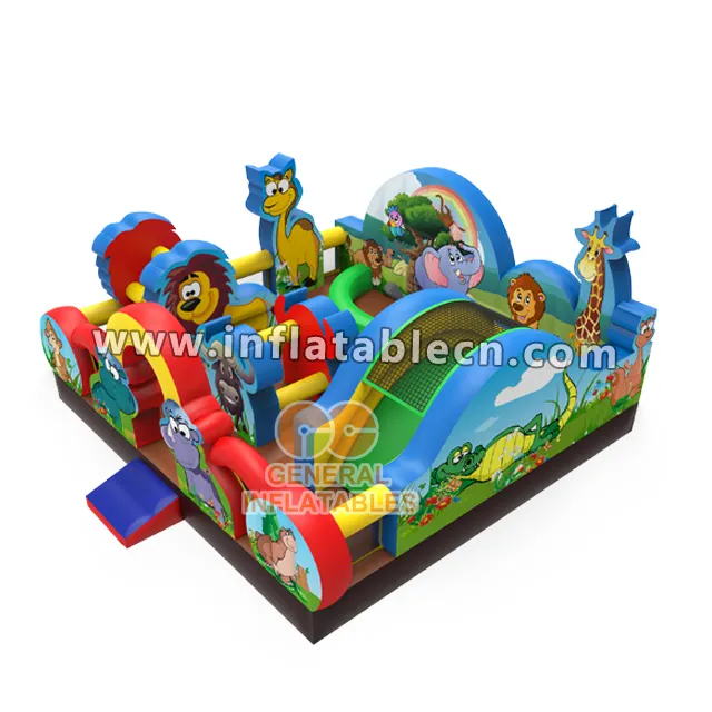 इस्तेमाल किया inflatable बच्चों इनडोर/आउटडोर जंगल उछालभरी कूद महल खेल का मैदान उपकरण बिक्री के लिए सेट