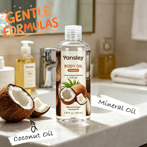 Huile corporelle hydratante et réparatrice Yansley pour peaux sèches, enrichie en huile de coco, huile essentielle de lavande, massage apaisant - Product Image 2