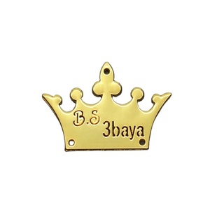 Etichette Metalliche Personalizzate 3D Incise per Scarpe e Borse, Targhette con Lettere, Etichette Metalliche con <span class=keywords><strong>Nome</strong></span>, Logo in Metallo per Borse e Borsette - Product Image 3