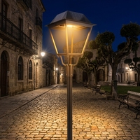 Lampe Solaire de Jardin Extérieure Alimentée par Courant Alternatif, Pro Aluminium pour Villa, Éclairage LED de Paysage, Indice de Protection IP66, Angle de Faisceau 150°, 2500lm, Garantie 5 Ans