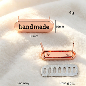 Own Design Custom Metal Brand Tags Engraved Metal <b>Name</b> Plates Private Sewable <b>Labels</b> for Apparel & Handbags - Product Image 3