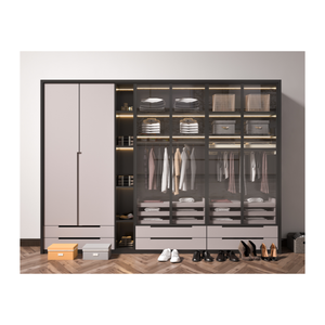 Modern Walk in <strong>Closet</strong> Wardrobe Para Habitacion Custom Systems Design Wood Bedroom Cupboards - Product Image 1