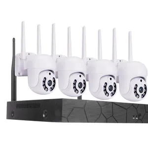 4CH NVR Kit Wifi 1080P impermeable al aire libre cámara de seguridad 1080P 3MP de vigilancia de red inalámbrica CÁMARA DE CCTV