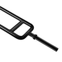 Clips à ressort réguliers de 34 pouces aux extrémités lisses standard chromées Barre de triceps solide de 1 pouce