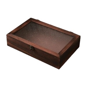 Wooden Storage <b>Box</b> Set Paulownia Wood Flip Top Jewelry Organizer Desktop Dustproof Solid Color 12L Shandong Made - Product Image 5