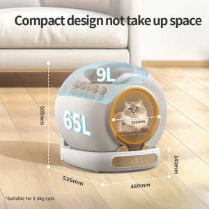 ชุดกล่องทรายแมวอัตโนมัติพร้อมเครื่องจ่ายน้ำอัจฉริยะชุดอุปกรณ์สัตว์เลี้ยงที่มีขนาดกะทัดรัด - Product Image 4
