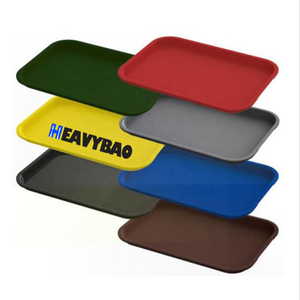 Anti Slip Square Shape Food Serving Tray Food Grade PP Material serving restaurant serving tray