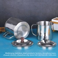 Thermos Yolecen pour la maison, tasse à café isolée pour les voyages, en acier inoxydable 304, épaissi, pour le lait, le vin, l'eau, avec couvercle et poignée
