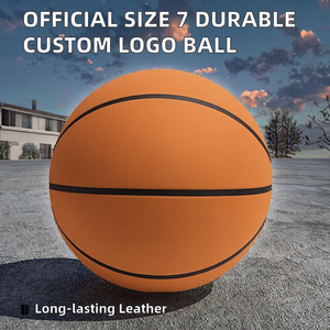 Ballon de basketball taille 7 officiel, prix usine, matériau PU, logo personnalisé, ballon d'entraînement durable, caoutchouc butyle de haute qualité - Product Image 2
