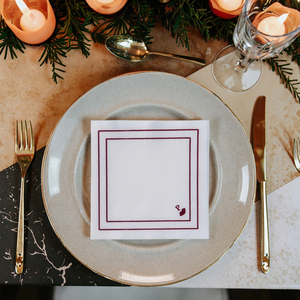 Serviettes et nappes en <span class=keywords><strong>papier</strong></span> doré jetables personnalisées à 2 plis, pliées en 1/4, avec logo imprimé pour mariages, occasions spéciales, cocktails et sacs cadeaux - Product Image 4
