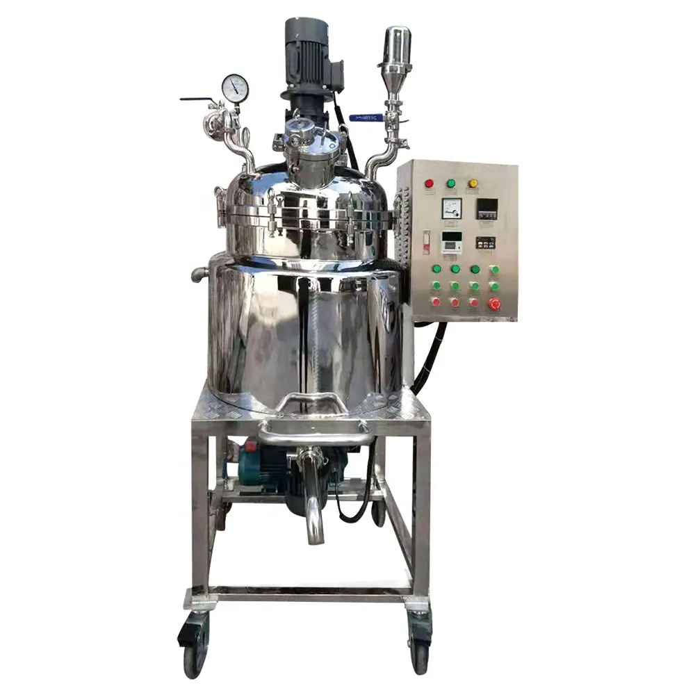 Yuanyang Vacuum Homogenizing Emulsifier Machine Automatic 50l Whitening Cream Gel Vacuum Emulsifying Homogenizer Mixer Machine