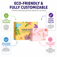 Boîte d'expédition pliable en carton en forme d'avion, emballage brillant pour les petites entreprises, expédition de cadeaux et de produits de détail