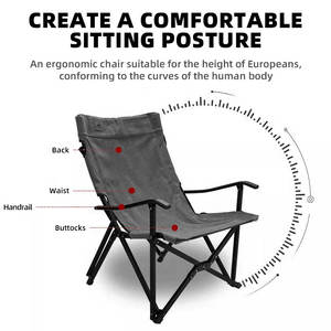 <span class=keywords><strong>Chaise</strong></span> de camping moderne, robuste, réglable, portable, en aluminium, pliable - Product Image 2