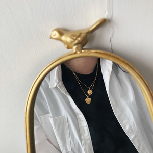 INS-colgante de <span class=keywords><strong>Luna</strong></span> y estrella de cristal chapado en oro de 18K, collares de circón de media <span class=keywords><strong>luna</strong></span>, collar de acero inoxidable, joyería - Product Image 6