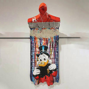 Pinceau d'artiste Julien Durix avec sculpture <span class=keywords><strong>Donald</strong></span> Duck Matériau en fibre de verre Motif animal unique - Product Image 1