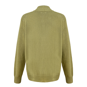 Nhà Sản Xuất Tùy Chỉnh Bông Cao Cổ Áo Len Áo Thun Người Đàn Ông Rắn 1/4 Zip Cổ Jumper Đan Cuộn Cổ Dệt Kim Áo Len Cho Nam Giới - Product Image 4