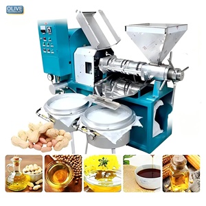 Presse à huile d'arachide entièrement automatique en acier inoxydable pour l'huile comestible d'arachide et de sésame, machine de presse à huile commerciale pour usine - Product Image 1