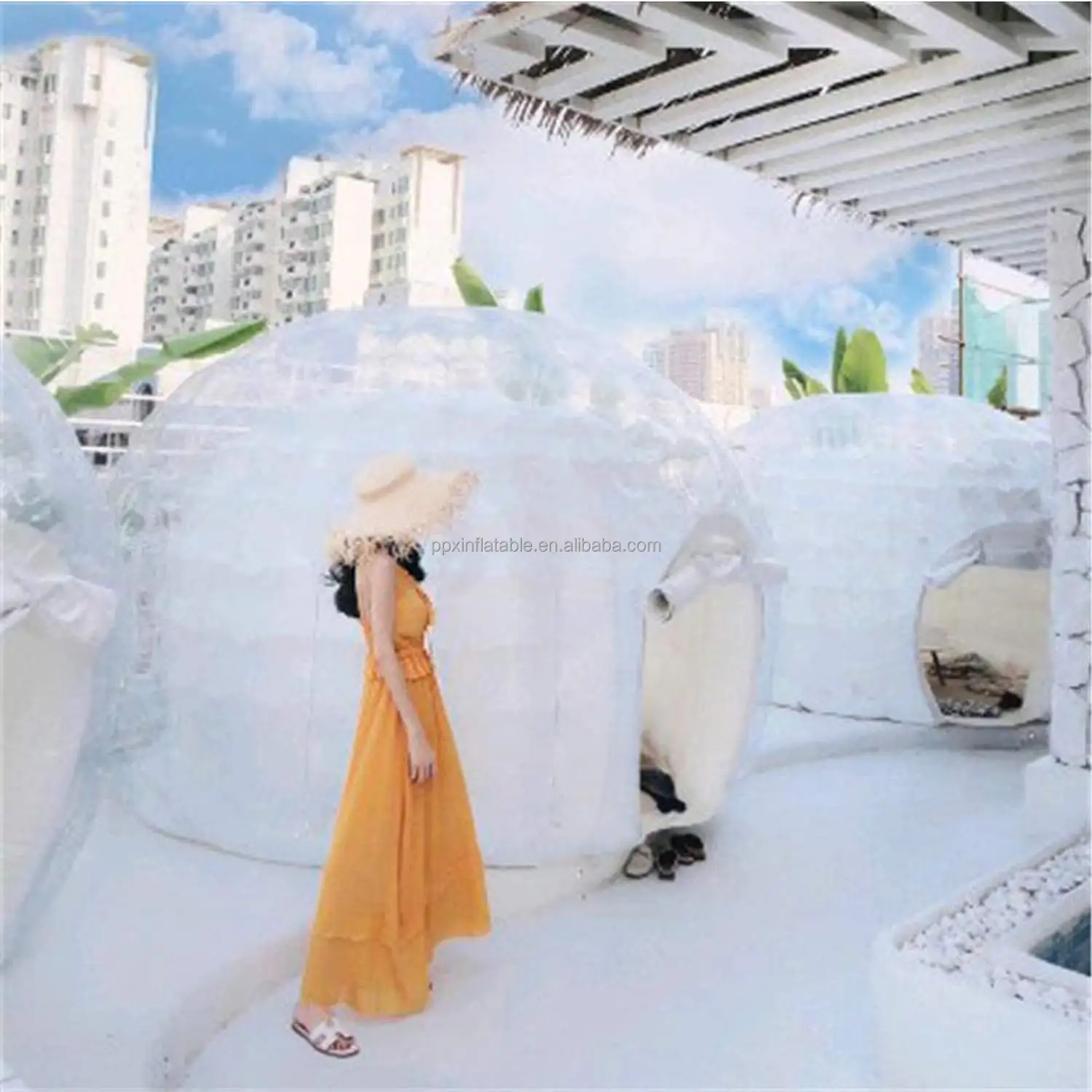 Outdoor garden inflatable bubble cube house transparent dome party tent wedding event bubble tent transparent for picnic
