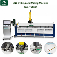 Machine de fabrication de fenêtres et portes en aluminium/PVC/UPVC CNC certifiée CE OUWO 2026 4200MM avec magazine d'outils pour usine de murs-rideaux