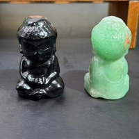 Mini Statues de Bouddha en Pierres Précieuses Mixtes, Figurines de Bouddha en Cristal Assorties pour la Méditation et la Décoration de Jardin Zen