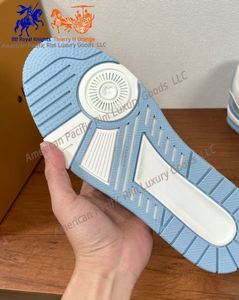 Zapatillas Deportivas Casuales de Diseño de Lujo para Hombre en Azul Denim, Cuero Suave, para Baloncesto, Tenis y Caminar - Product Image 6