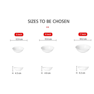 Elégants grands bols de service en porcelaine blanche-Ensemble en céramique de qualité supérieure pour hôtels et restaurants | Fournisseur OEM - Product Image 4