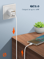 Chargeur de téléphone portable compact LDNIO A2318C, PD 20W, QC 18W, protocole de charge rapide multiple pour téléphone portable et tablette