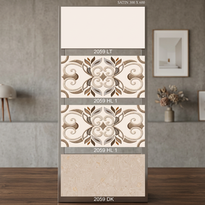 Carreaux de mur de salle de bain de couleur grise de 300x600mm 12x24 carreaux de porcelaine brillants en céramique numérique pour l'intérieur de la cuisine - Product Image 3