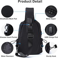 Petit sac à dos imperméable personnalisé pour hommes et femmes, sacs à bandoulière avec chargeur USB