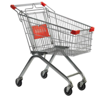 Chariot d'épicerie en plastique de supermarché chariot de supermarché en plastique à vendre