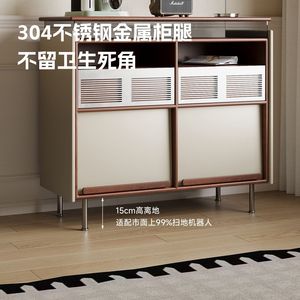 French Style <b>Sideboard</b> Solid Wood Living Room Cabinet 4 Compartments <b>Storage</b> Furniture - Product Image 4