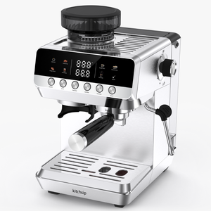 Semi-<b>Automatic</b> Espresso <b>Machine</b>, Portable <b>Coffee</b> <b>Machine</b> with Grinder, Stainless Steel, Affordable Pro for RV & Hotel Use - Product Image 1