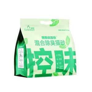 OEM Haustier-Leckwaren und Lebensmittel Großhändler hochwertig umweltfreundlich staubfrei Tofu maismaserung grüner Tee Katzenklo