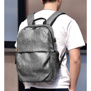 Mochila de Moda Personalizada, Nueva Tendencia, con Puerto USB, para Negocios, Impermeable, para Exteriores, Mochila de PU para Hombre - Product Image 6