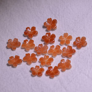 Fiori di Giglio Arancioni Intagliati a Mano in Madreperla per Gioielli, Accessori per Bigiotteria - Product Image 2