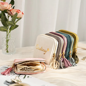 Bolsa de Regalo Elegante de Tela Tejida con Cierre <span class=keywords><strong>y</strong></span> Borla para Joyería Personalizada, para Collares <span class=keywords><strong>y</strong></span> <span class=keywords><strong>Pendientes</strong></span>, Ideal para Bodas <span class=keywords><strong>y</strong></span> Navidad - Product Image 6