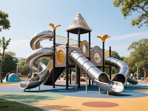 Tùy chỉnh thép không gỉ vườn trượt cho người lớn trẻ em chống ăn mòn khu dân cư trượt Giáo Dục Công cộng nhựa trượt - Product Image 2