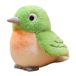 Peluche a Forma di Passero Bianco Soffice e Rotondo, Morbido Pupazzo di Uccellino con Pelo Corto, Regalo per Bambini, Ornamento da Scrivania, Vendita all'Ingrosso - Product Image 2