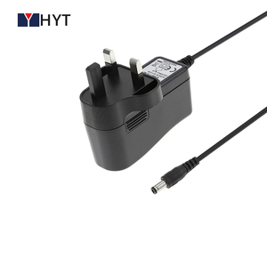 认证英国插头发光二极管灯电源适配器5V DC至12v输出8-12w ABS电脑电池充电器，带开关插件 - Product Image 1