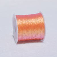 Cordes tressées en soie colorée de haute qualité, 3 à 12 brins, avec fil doré et argenté, pour la fabrication de bracelets, colliers et accessoires de bijoux DIY