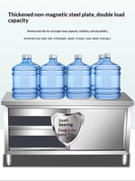 Plan de travail de cuisine commerciale en acier inoxydable double couche avec portes coulissantes, équipement de restauration rapide, table de découpe et de service